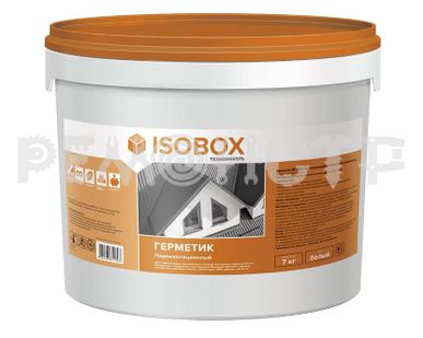 фото Герметик акрил  7кг пароизоляционный ISOBOX (внутренний Б) ТехноНИКОЛЬ (белый) (1/90) ЭК