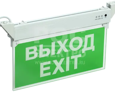 фото ССА 2101 Светильник аварийный, 3ч, 3Вт, ВЫХОД-EXIT, IP20 IEK