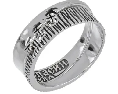 фото Кольцо Печаль и радость в серебре