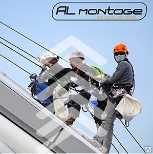 фото Монтаж металлоконструкции для баннера