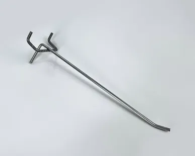 фото Крючок для перфорированной панели одинарный L=200мм d=4мм, шаг 50мм, цинк