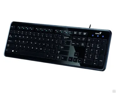 фото Клавиатура проводная Genius Slim Star i250, USB, Black