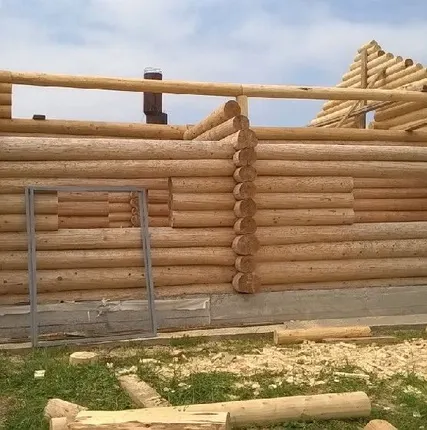 Фото №0 Сруб ель 6х4, h-2,8 м, в лапу