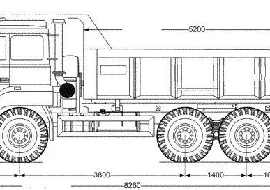 фото Самосвальный автомобиль 58312G на шасси Урал 55571 с задним бортом