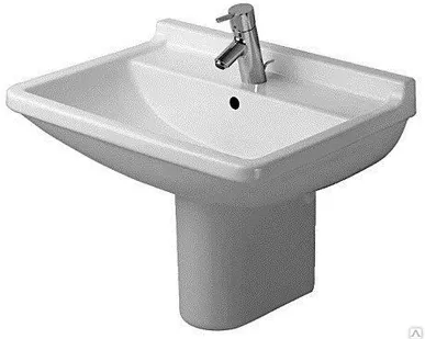 фото Умывальник Starck 3 600 x 450 мм с полупьедесталом