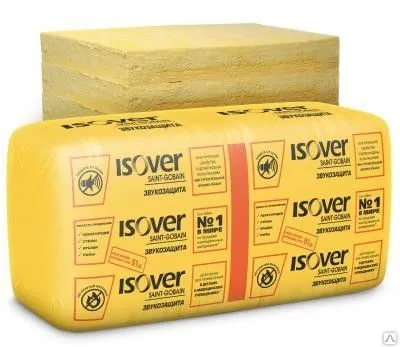 Фото №0 ISOVER Тепло- и звукоизоляция ЗвукоЗащита Плита (14,274м2/0,712м3/уп)