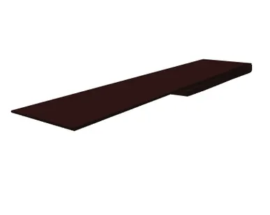 фото Планка финишная 46х25 0,45 Drap RR 32 темно-коричневый