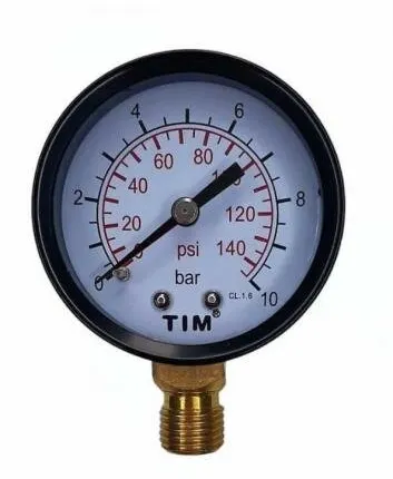 Фото №0 Манометр радиального подключения 1/4" - 10 бар Y-50-10 TIM