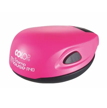Фото №0 Печати-С COLOP Stamp Mouse R40 Оснастка для печати диам. 41,6 мм (Неон розовый, Синий)