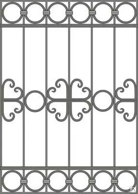 Фото №0 Решетка на окна кованая металлическая Арт РК 047.