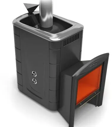 Фото №0 Печь для бани Гейзер 2014 Inox Витра ЗК ТО антрацит