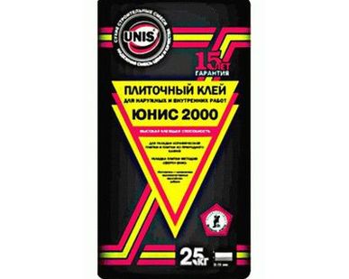 фото UNIS 2000, плиточный клей 25кг