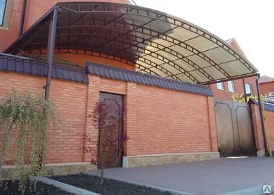 Фото №0 Навес из поликарбоната