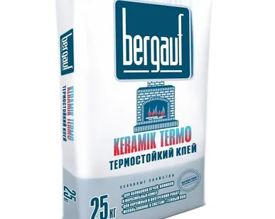 фото Клей облицовки печей Keramik Termo 25 кг Bergauf (56)