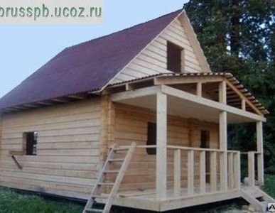 фото Дом из бруса 100х150мм размером 6х6+2 (веранда)