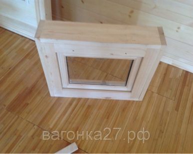 фото Окно банное 30*40 см (липа) стеклопакет