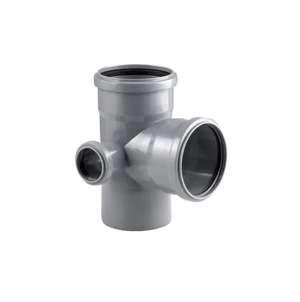 Фото №0 Крестовина двухплоскостная 110/110 (87.5°) левая 50 (87.5°) для внутренней канализации РосТурПласт