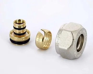 фото Евроконус 16х3/4"ЕК обжимной никелированный UNI-FITT