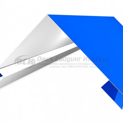 Фото №0 Угол сложный (сайдинг корабельная рейка) RAL 5005 (Синий)