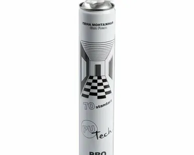 фото Пена монтажная PUTECH 70 standart, профессиональная, с хладоном, 980гр, 900мл, выход до 70л (12шт/к)