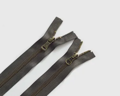 фото Молния металл Т5 80см 2 бег. хаки/антик