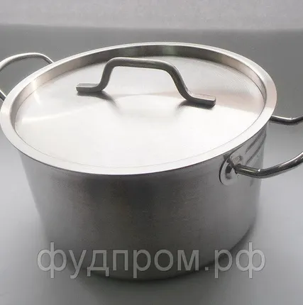Фото №0 Кастрюля низкая 58л нерж. с крыш. двойное дно 50х30 VCS5030