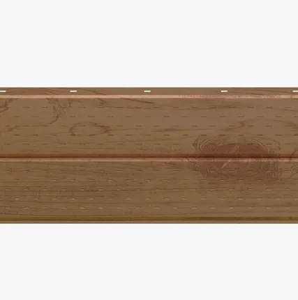 Фото №0 Сайдинг Потолочно-фасадная панель «Софит» перфорированный покрытие 3D сосна Россия, 0.45-0.5 мм