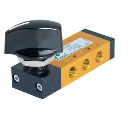 Фото №0 228.52.27_60VLPN040 - Распределитель пневматический с механическим управлением 5/2 - G1/8",управление -  переключатель боковой 2-х позиционный