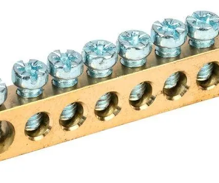 Фото №0 Шина PEN "земля-ноль" 6х9мм 8/2 (8групп/крепеж по краям) ИЭК YNN11-08-100