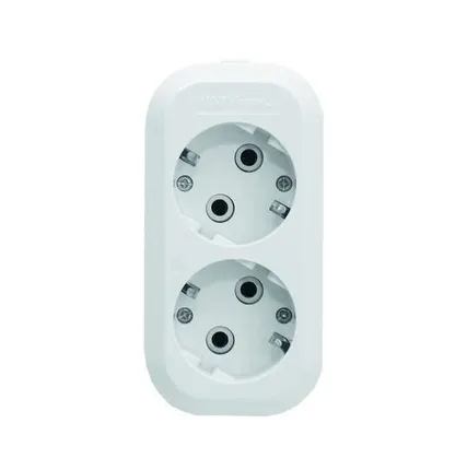 Фото №0 Колодка удлинителя 2-м АВС-пл. с заземл. UNIVersal E302