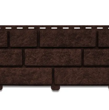 Фото №0 Фасадная панель ПОД КИРПИЧ Двойной замок (ЮП) "Стоун-Хаус" Коричневый 3025*230 мм