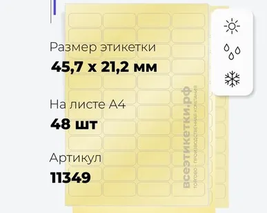 фото Всепогодные Прозрачные этикетки из полиэстера 01224 APLI