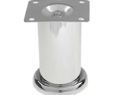 фото Ножка опора хром мебельная 100 мм металл