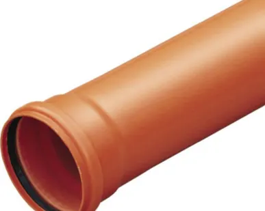 фото Труба ПП гладкая рыжая для НК 110х3,4х2000 мм