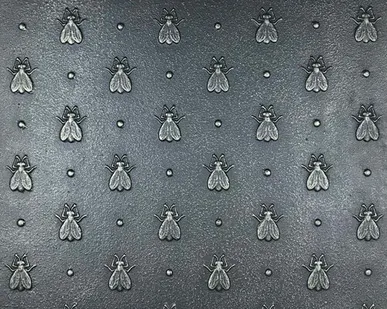 фото Чугунная плитка "Мухи" - 400х400