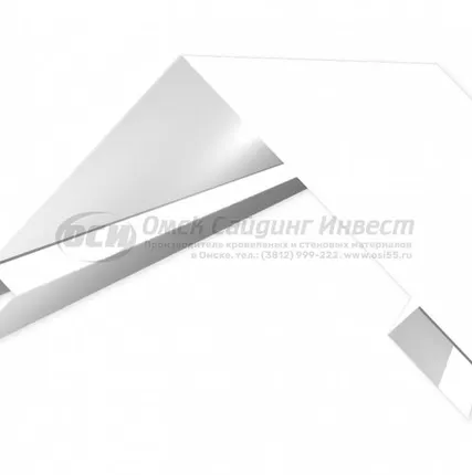 Фото №0 Угол сложный (сайдинг корабельная рейка) RAL 9003 (Белый)