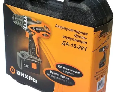 фото Дрель-шуруповерт аккумуляторная ДА-18-2К1 Вихрь
