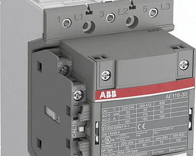 фото AF116-30-11-13 Контактор 3-х полюсный 116A с катушкой управления 100-250В AC/DC ABB, 1SFL427001R1311