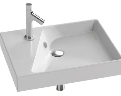 фото Раковина подвесная, гладкая нижняя поверхность 60х46 см Jacob Delafon Rythm