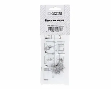 фото Петля накладная (без врезки) 100х75х2,5 Белый