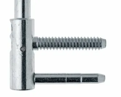 фото Петля ввертная, 4-штыревая, 3D, рамная часть, диаметр 16 мм, сталь, оцинкованный