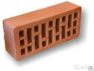 фото Кирпич керамический пустотелый лицевой одинарный М-150 красный