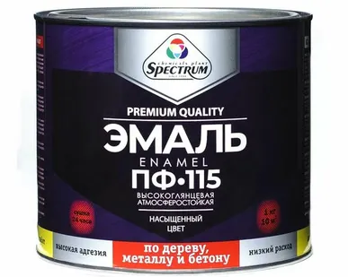 фото Эмаль ПФ-115с SPECTRUM ТУ матовая, белая, 25кг