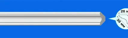 Фото №0 Плинтус потолочный декоративный KINDECOR K-30 (2 м)