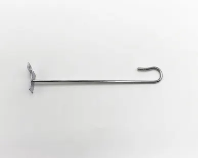 фото Крючок изогнутый противокражный, d=5мм, длина 250 мм, хром