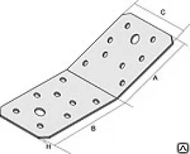 Фото №0 Уголок для стр соед135 град 70х70х55х2,0 мм оцинкованный