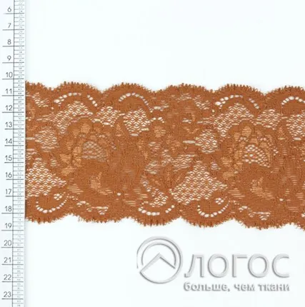 Фото №0 Кружево стрейч IS-303 75мм И, корица