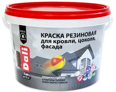 фото Краска вд резиновая   3кг База С  DALI Рогнеда (под заказ)