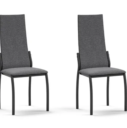 Фото №0 Стул АСТИ NEW 2 шт. рогожка Malmo серый К., черный