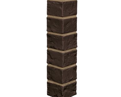 фото Наружный угол Vilo Brick Dark brown с фугой